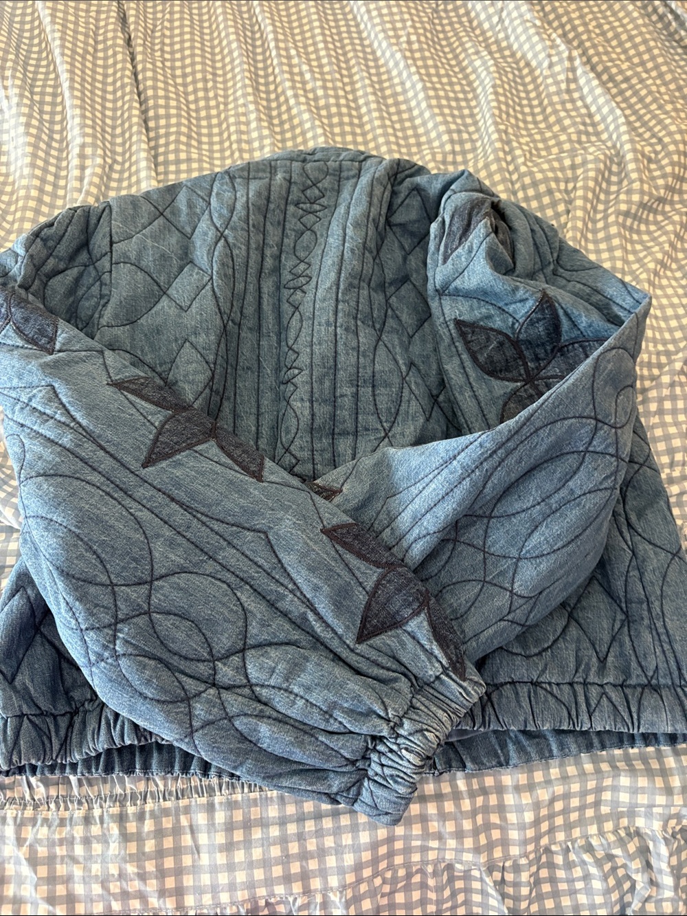Free people denim top - Picture 3 of 4